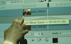 Videoschnitt am Whiteboard in der Medienpädagogik