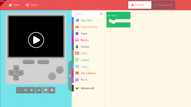 screenshot-webseite-arcade.makecode.com